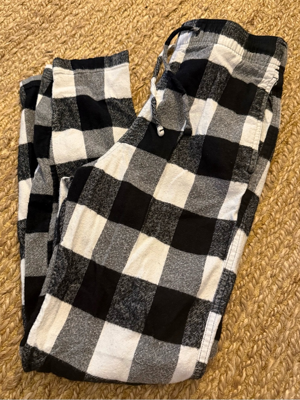 Hollister Men’s Teen Drawstring Black White Sleep Pajama Pants Size XS